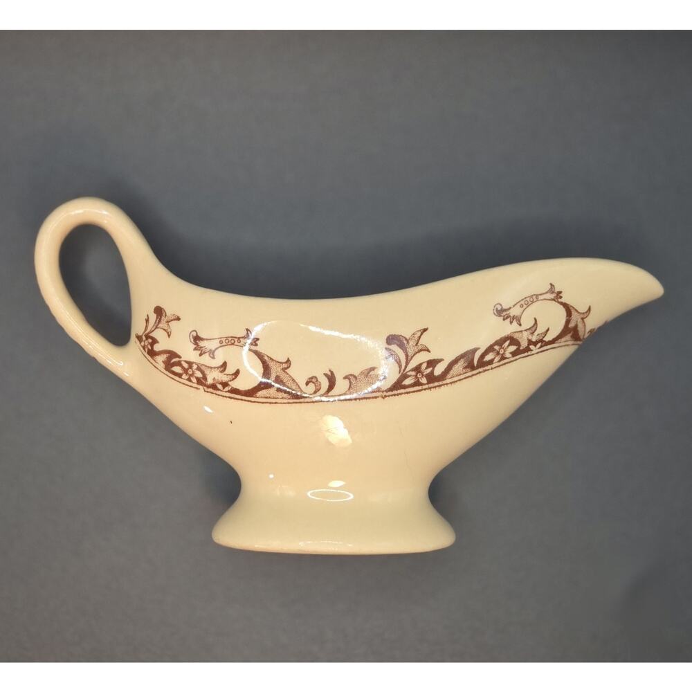Western Mayan Ware Gravy Sauce Boat Vtg Restaurant Curtis 9 x 3" Mayer Diner USA